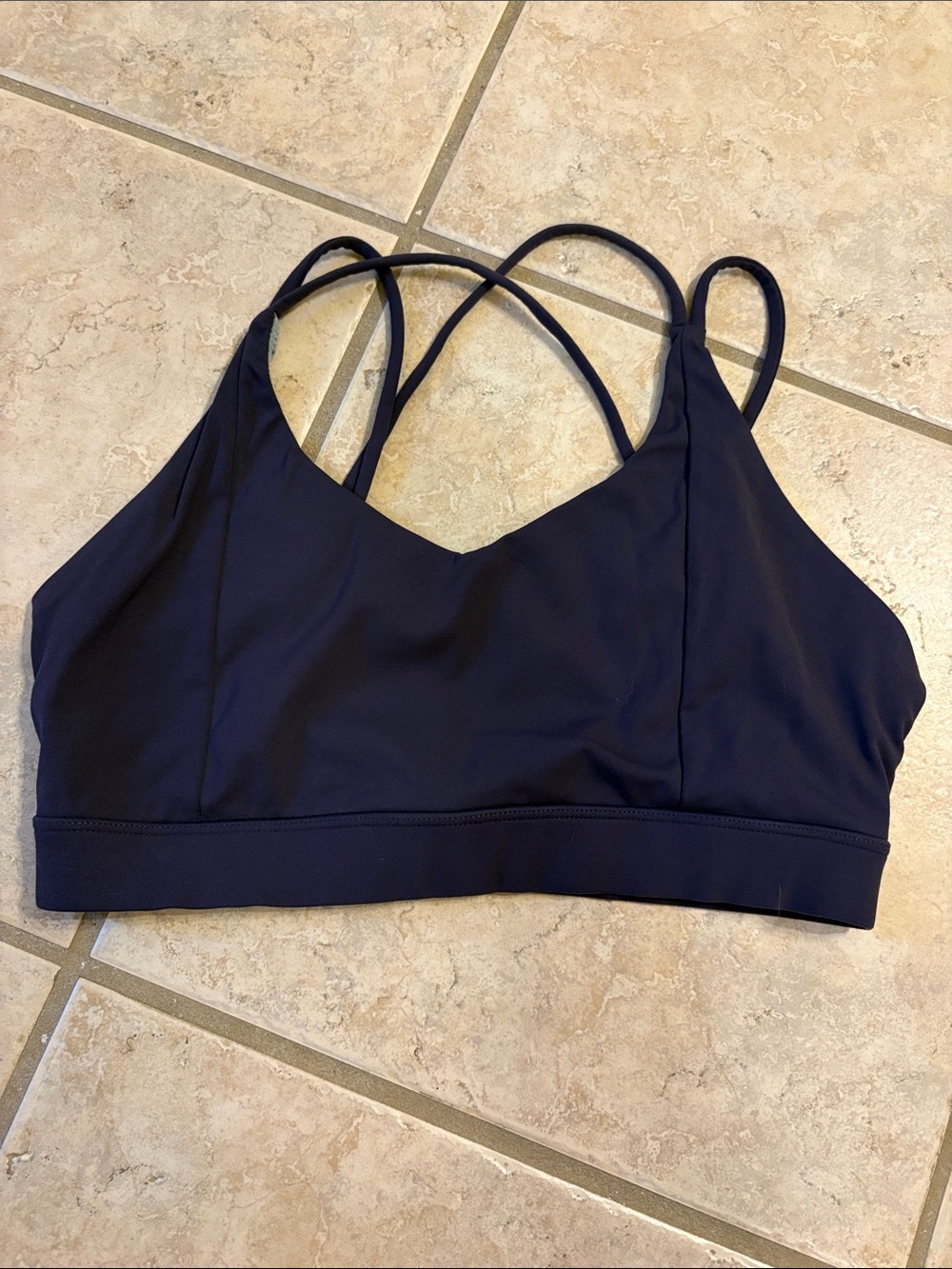 Born Primitive Navy Double Crisscross Sports Bra